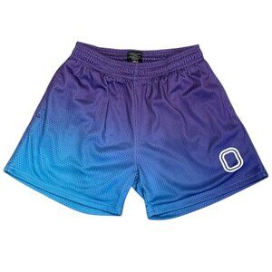Overtime Classic Gradient Purple/Blue Mesh Shorts - Men's Medium - EUC